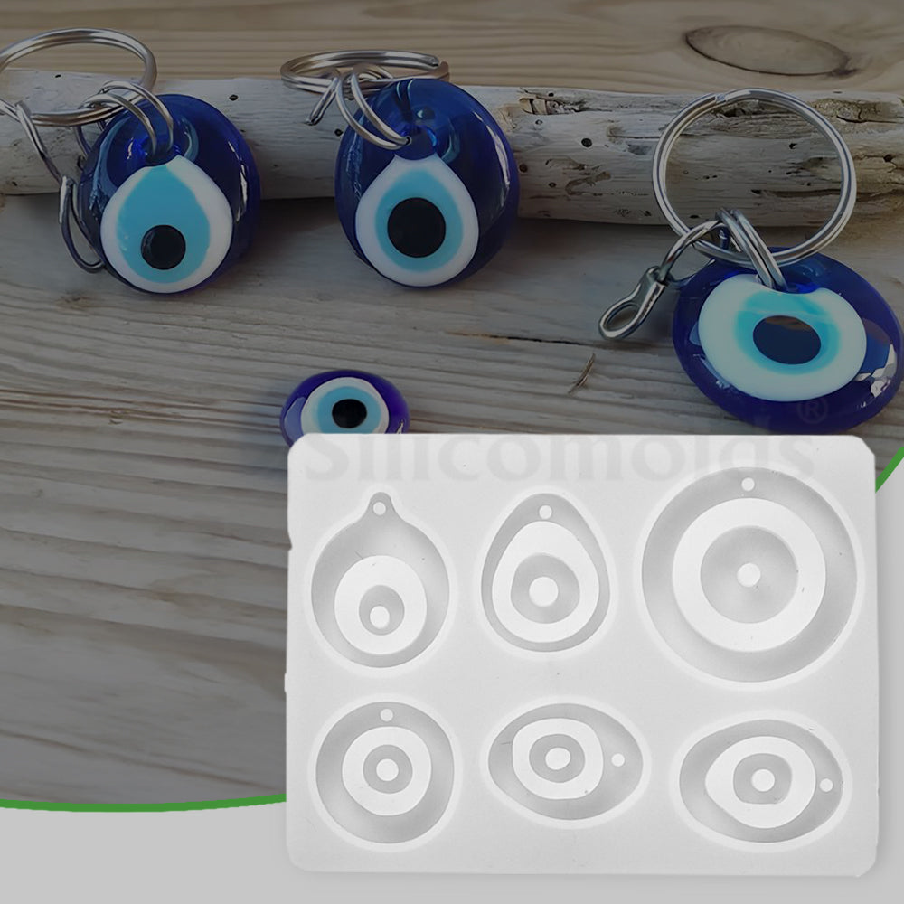 SILICOMOLDS-Evil Eye Mould 6 Cavity-URP306RM